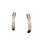 1.00 Carat Natural Diamond Hoop Earrings Gold Plate over Sterling Silver - Unbranded - Earrings - A+ Stuff
