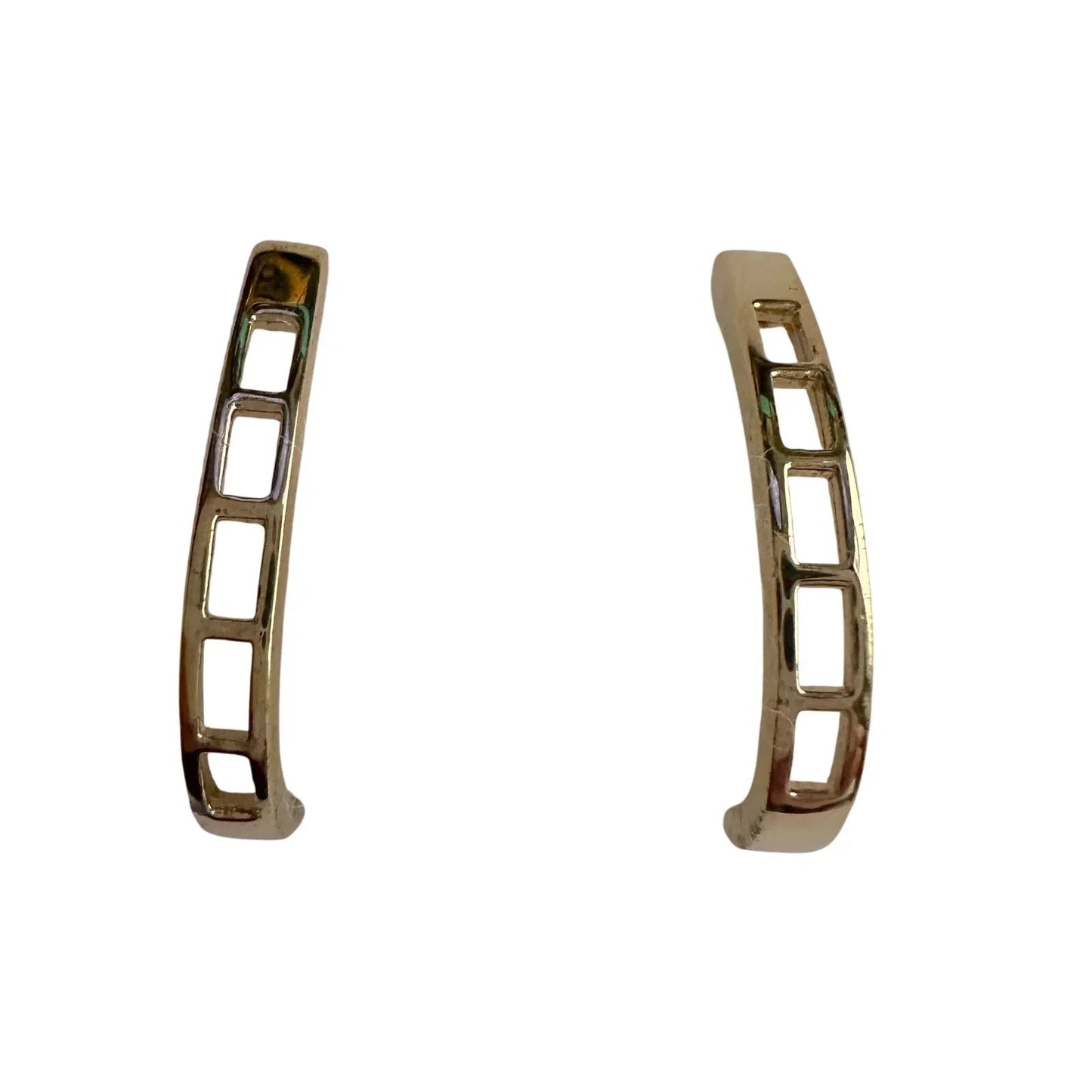 1.00 Carat Natural Diamond Hoop Earrings Gold Plate over Sterling Silver - Unbranded - Earrings - A+ Stuff