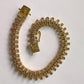 10.00 Carat Lab Created White Topaz Baguette Bracelet in Sterling w 14kt Gold Overlay - Bracelet - A+ Stuff