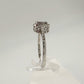 Eye-catching  1/4 Carat Natural Diamond Ring Illusion Set in Sterling Silver - Size 7 -  Beautiful!