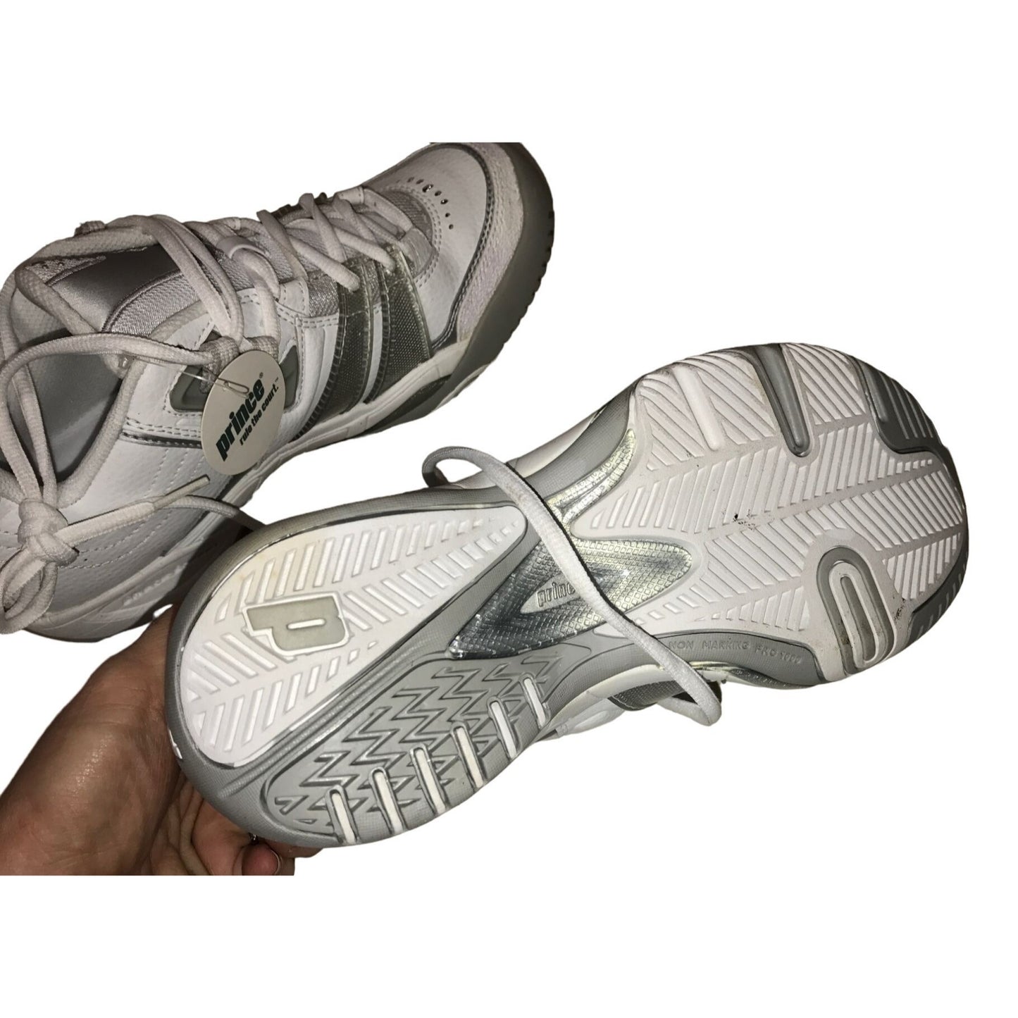 Prince T10 Women's White and Gray Tennis Shoes