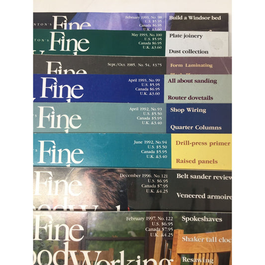 Bundle of 26 ''Fine Woodworking'' Magazines (From Years 1985-1997)