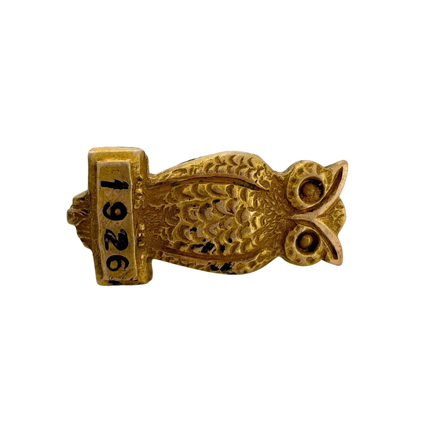 Antique Owl Pin with '1926' under Owl - 1/2 " Tall stamped B.B. Co. R.G.