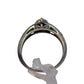 Pretty Sterling Silver Heart Ring with White Gemstones Size 8