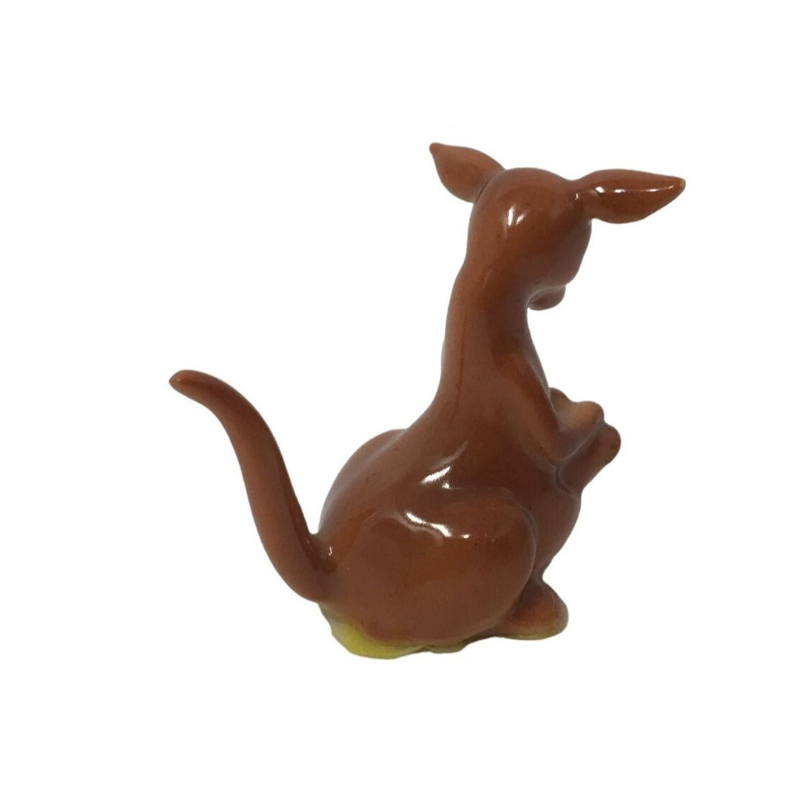 Vintage Miniature Brown Kangaroo and Baby Joey Figurine