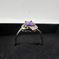 1.11 Carat Amethyst Ring with Diamond Accent - Sterling Silver - Size 7.5 - A+ Stuff