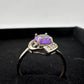 1.11 Carat Amethyst Ring with Diamond Accent - Sterling Silver - Size 7.5 - A+ Stuff