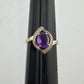 1.11 Carat Amethyst Ring with Diamond Accent - Sterling Silver - Size 7.5 - A+ Stuff
