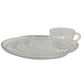 Vintage Hors D'oeuvres Clear saucer plate and tea cup set