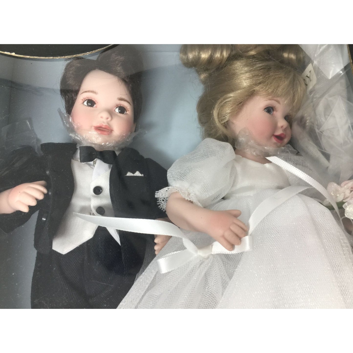 Rare Keepsakes Bride & Groom Porcelain Dolls by Marie Osmond Dolls