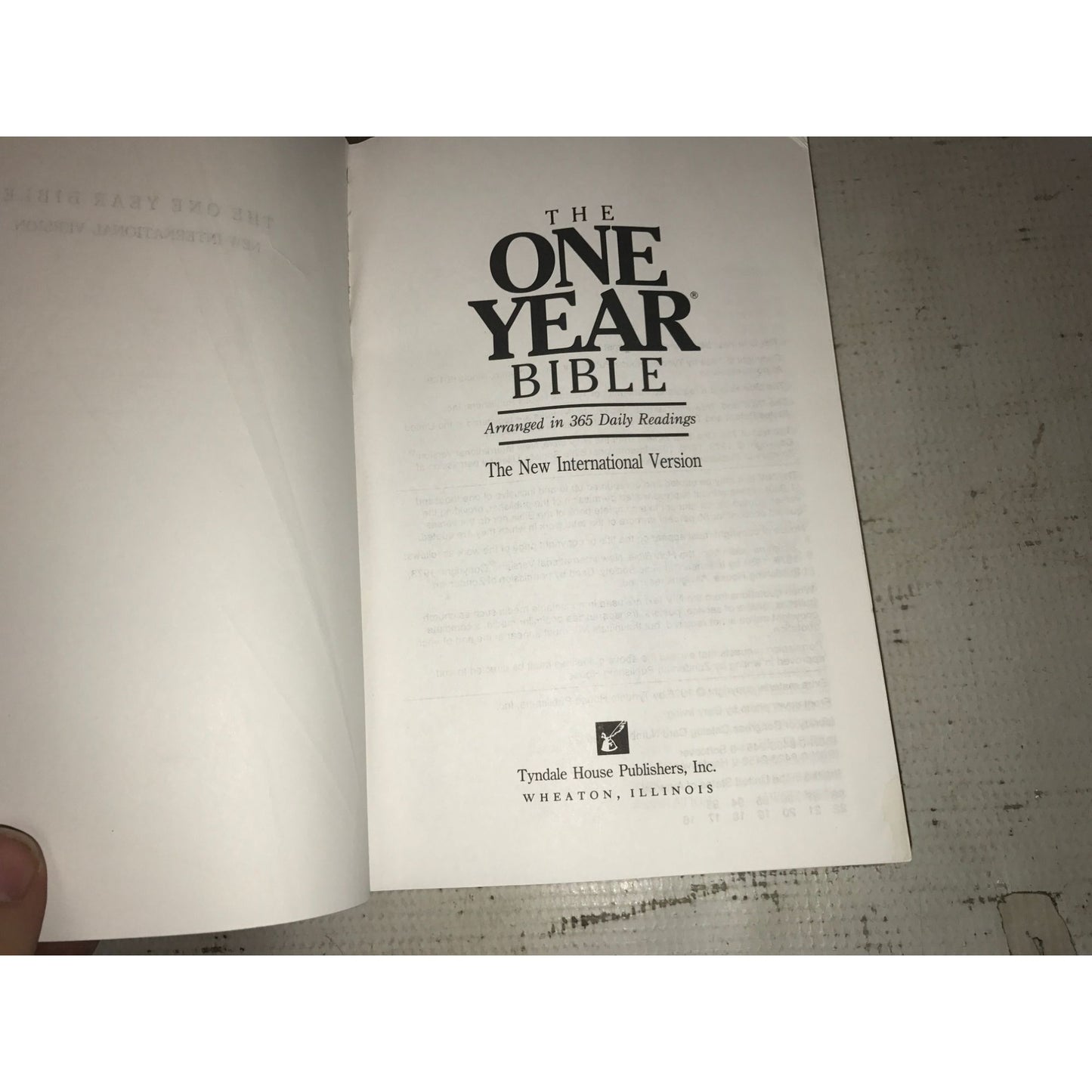 The One Year Bible -The Entire New International Version