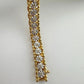 1/2 Carat Diamond Bracelet w Heart Pattern on Side 14kt Gold Overlay Sterling - A+ Stuff