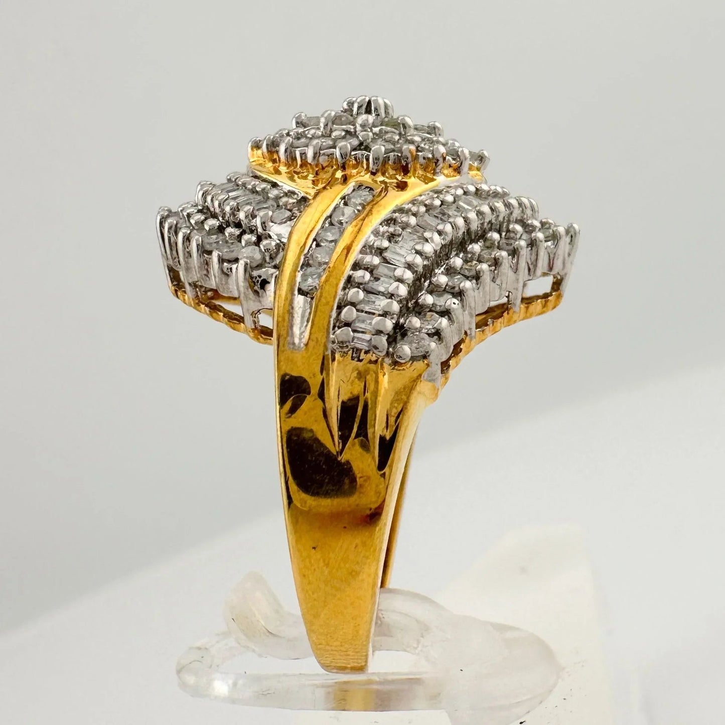 1/2 Carat Marquise Lab Created Diamond Ring with Gold Overlay Size 7 - Ring - A+ Stuff