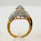 1/2 Carat Marquise Lab Created Diamond Ring with Gold Overlay Size 7 - Ring - A+ Stuff