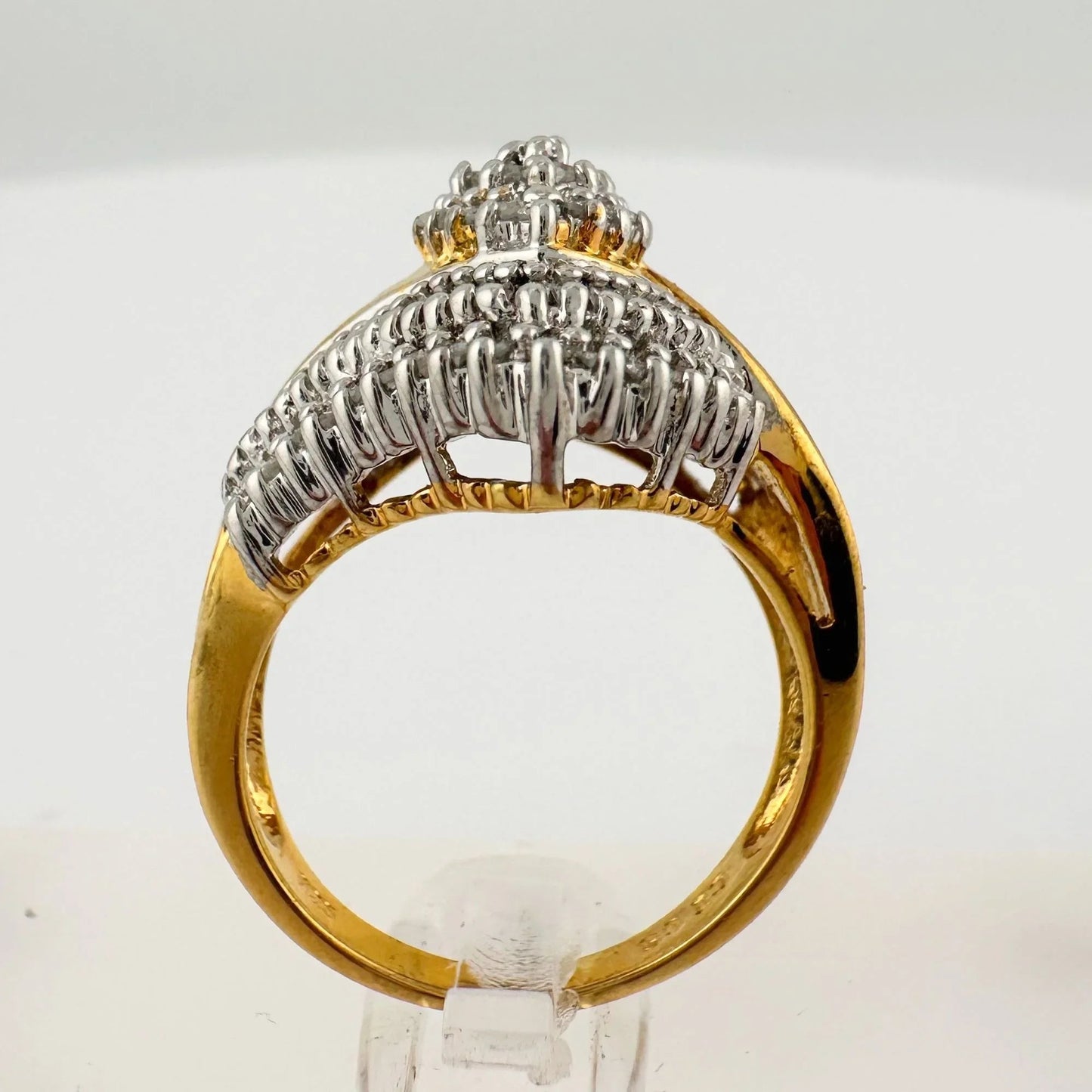 1/2 Carat Marquise Lab Created Diamond Ring with Gold Overlay Size 7 - Ring - A+ Stuff