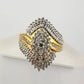 1/2 Carat Marquise Lab Created Diamond Ring with Gold Overlay Size 7 - Ring - A+ Stuff