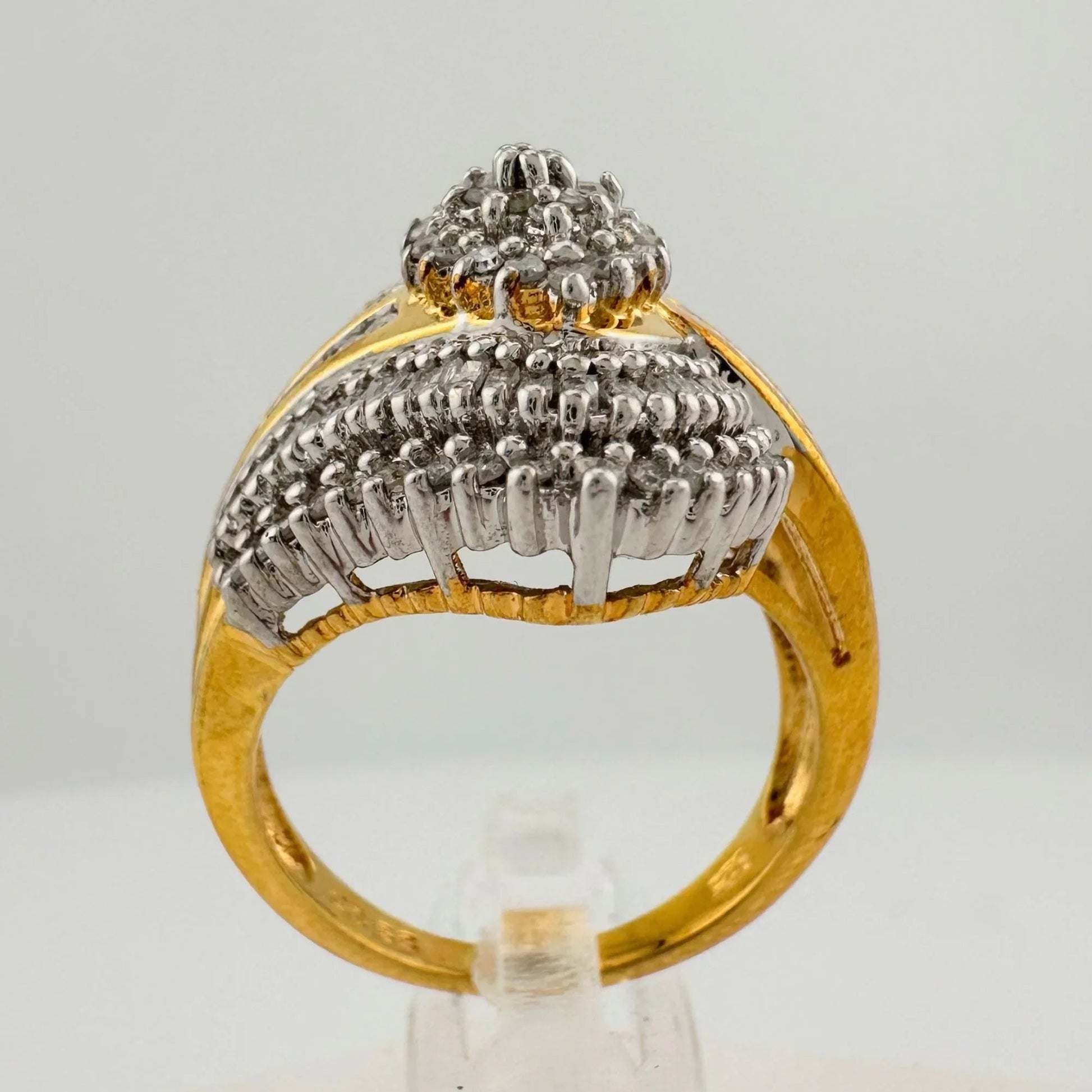 1/2 Carat Marquise Lab Created Diamond Ring with Gold Overlay Size 7 - Ring - A+ Stuff