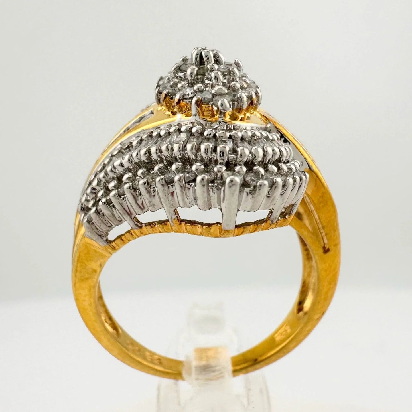 1/2 Carat Marquise Lab Created Diamond Ring with Gold Overlay Size 7 - Ring - A+ Stuff