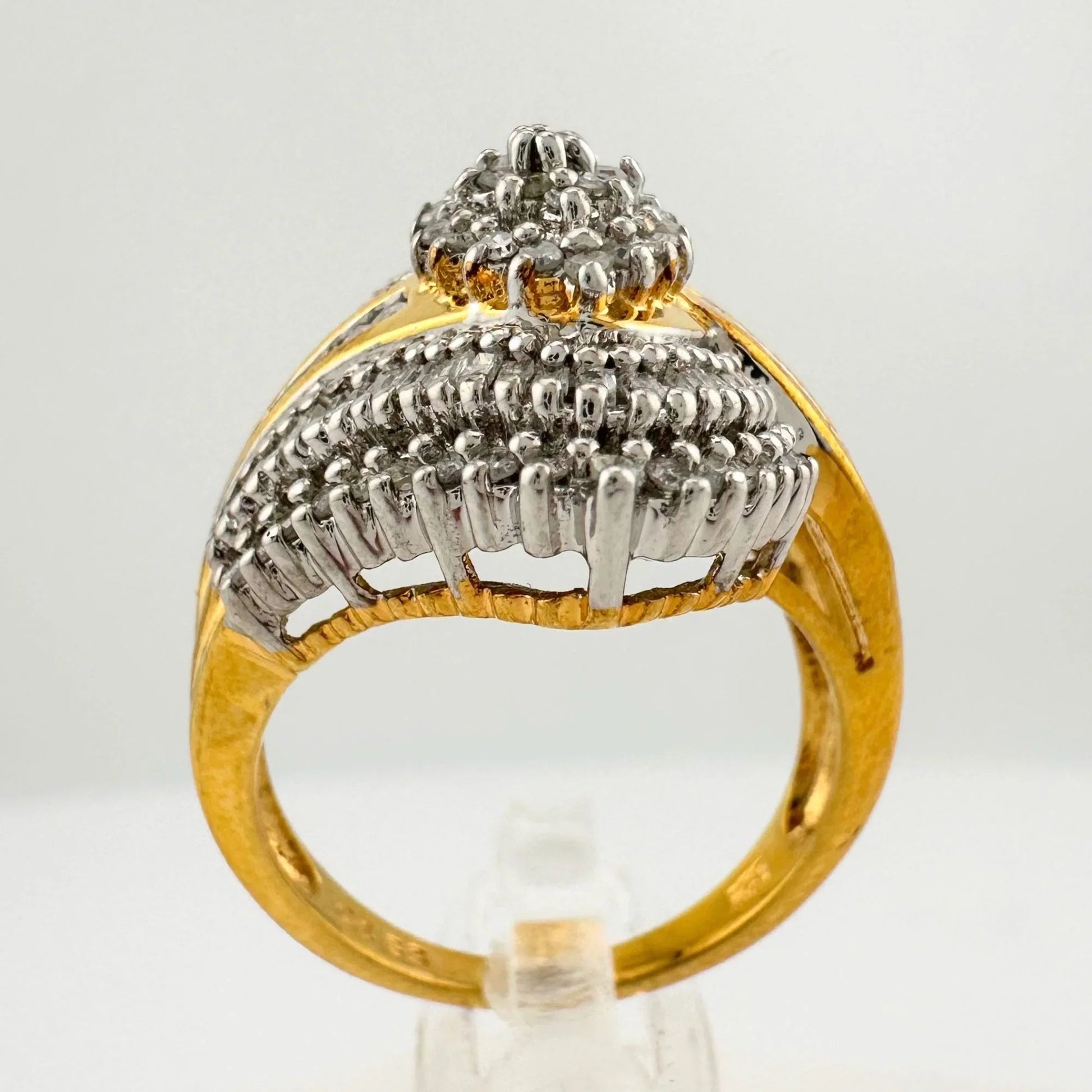 1/2 Carat Marquise Lab Created Diamond Ring with Gold Overlay Size 7 - Ring - A+ Stuff
