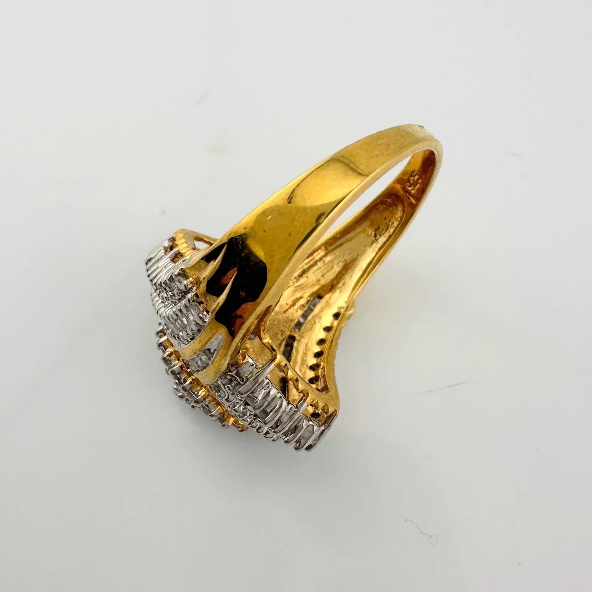 1/2 Carat Marquise Lab Created Diamond Ring with Gold Overlay Size 7 - Ring - A+ Stuff