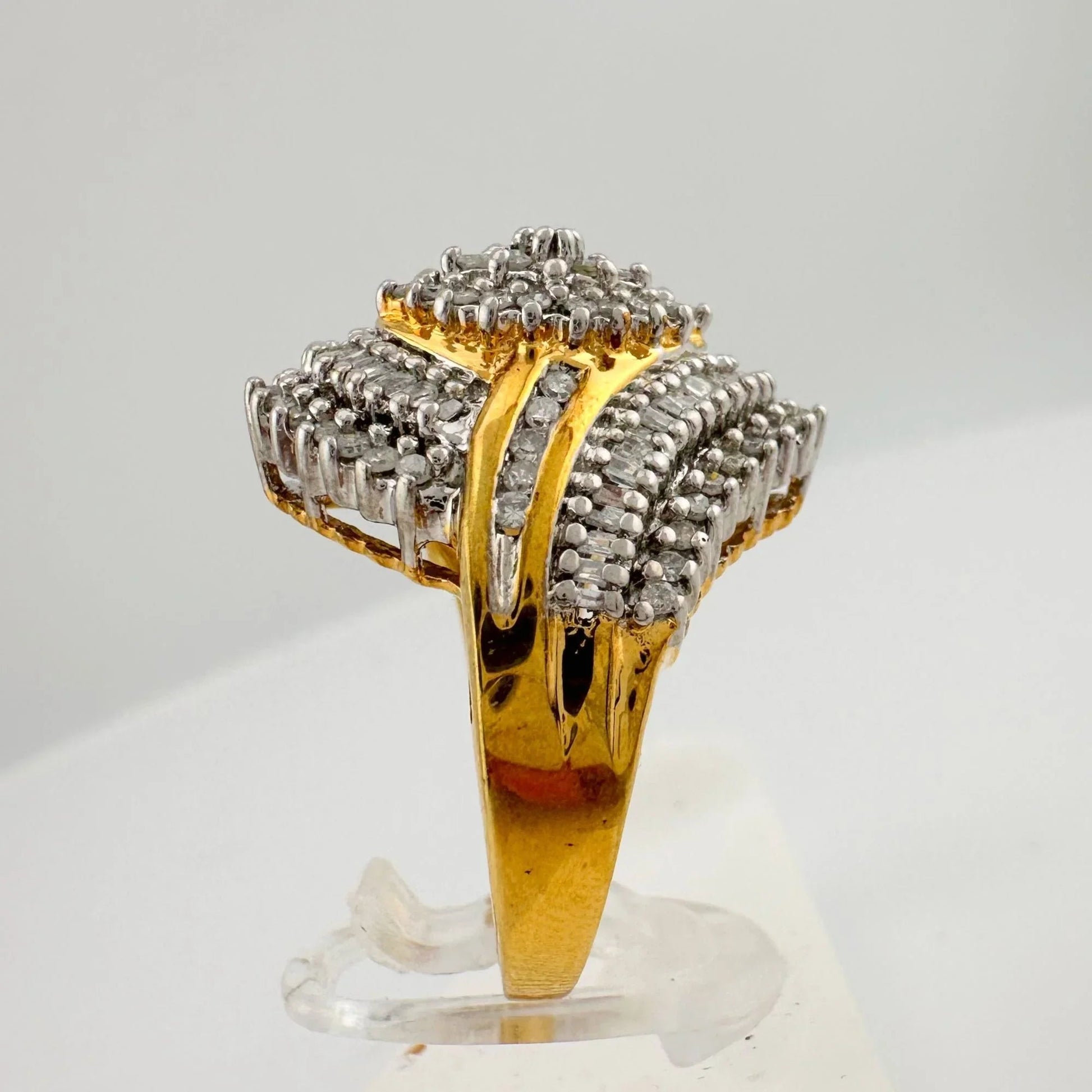 1/2 Carat Marquise Lab Created Diamond Ring with Gold Overlay Size 7 - Ring - A+ Stuff