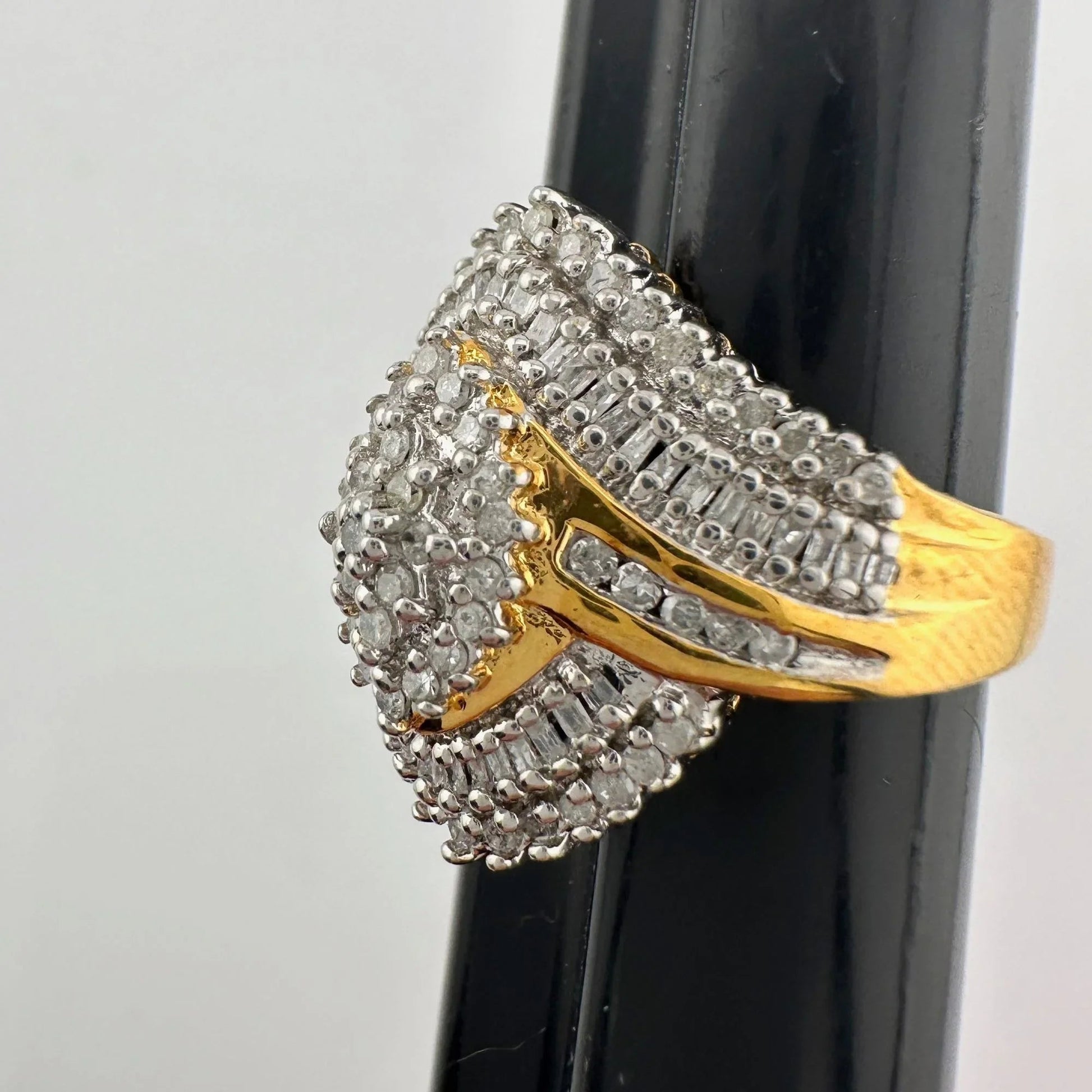 1/2 Carat Marquise Lab Created Diamond Ring with Gold Overlay Size 7 - Ring - A+ Stuff