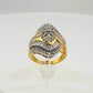 1/2 Carat Marquise Lab Created Diamond Ring with Gold Overlay Size 7 - Ring - A+ Stuff