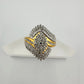 1/2 Carat Marquise Lab Created Diamond Ring with Gold Overlay Size 7 - Ring - A+ Stuff
