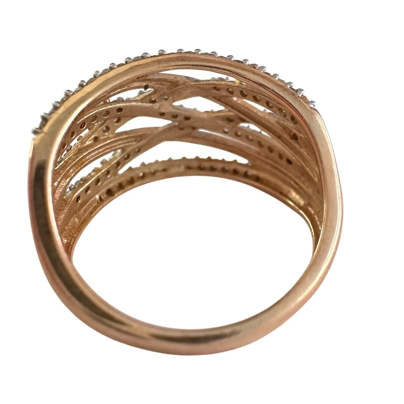 1/2 Carat Natural Diamond Braided Woven Paths Ring Size 7 - Unbranded - Diamond Ring - A+ Stuff