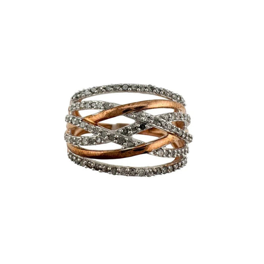 1/2 Carat Natural Diamond Braided Woven Paths Ring Size 7 - Unbranded - Diamond Ring - A+ Stuff