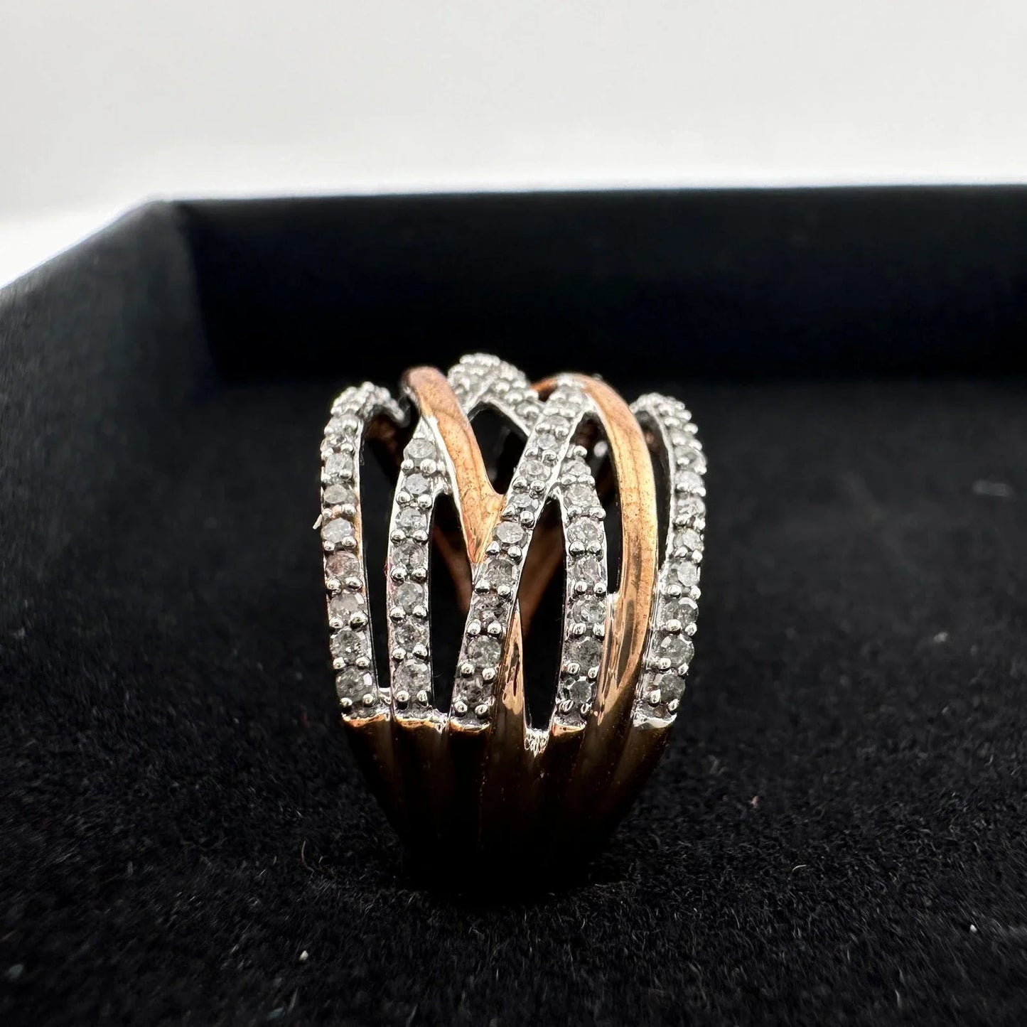 1/2 Carat Natural Diamond Braided Woven Paths Ring Size 7 - Unbranded - Diamond Ring - A+ Stuff