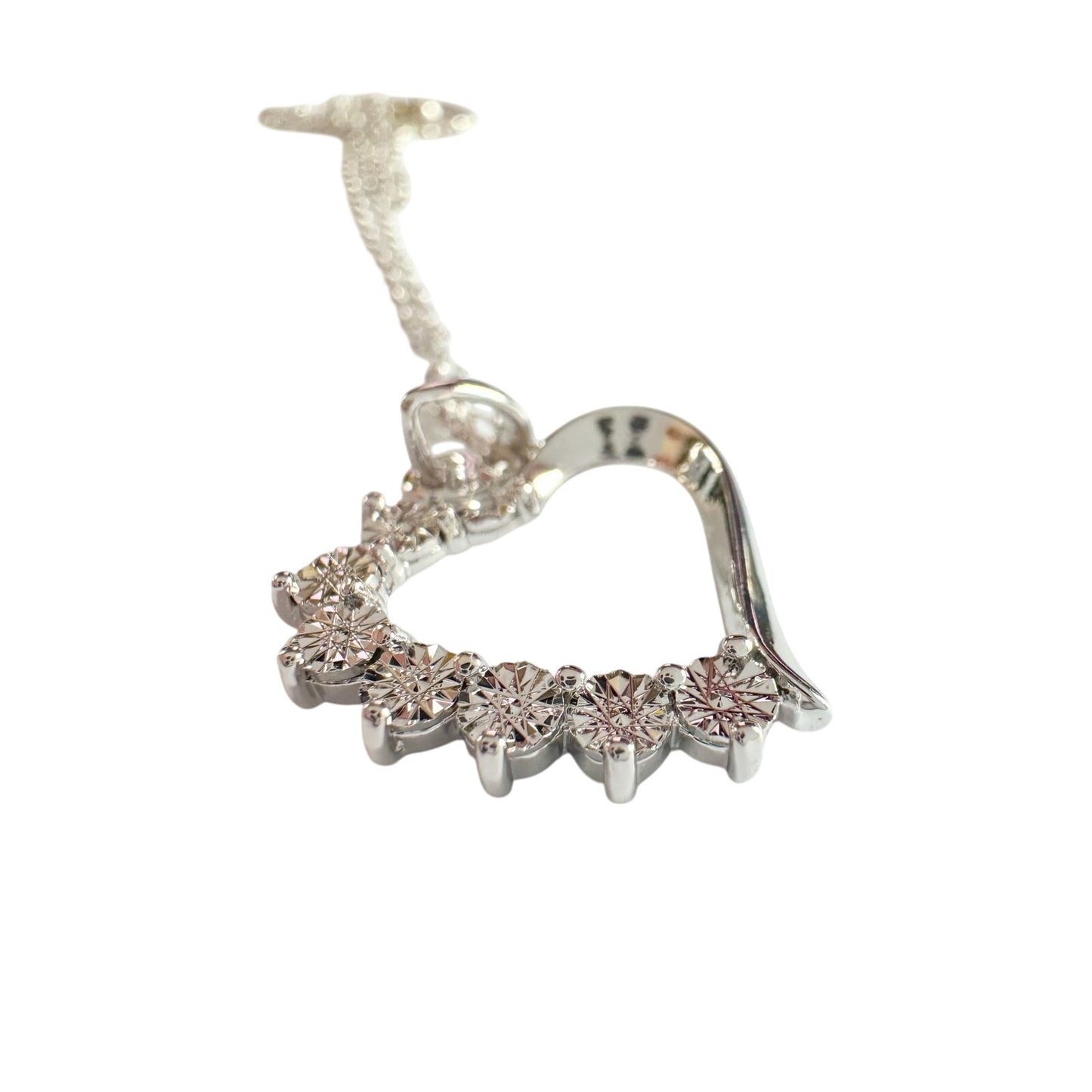 Beautiful Heart Necklace - Illusion Set Diamond Accent