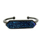 Black Ondine Blue Quartz Bangle Bracelet