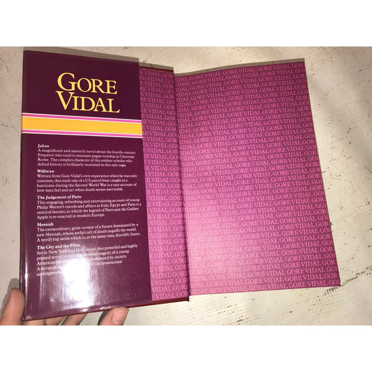 Gore Vidal - Jillian - Williwaw - Judgement of Paris - Messiah - City and The Pillar Book