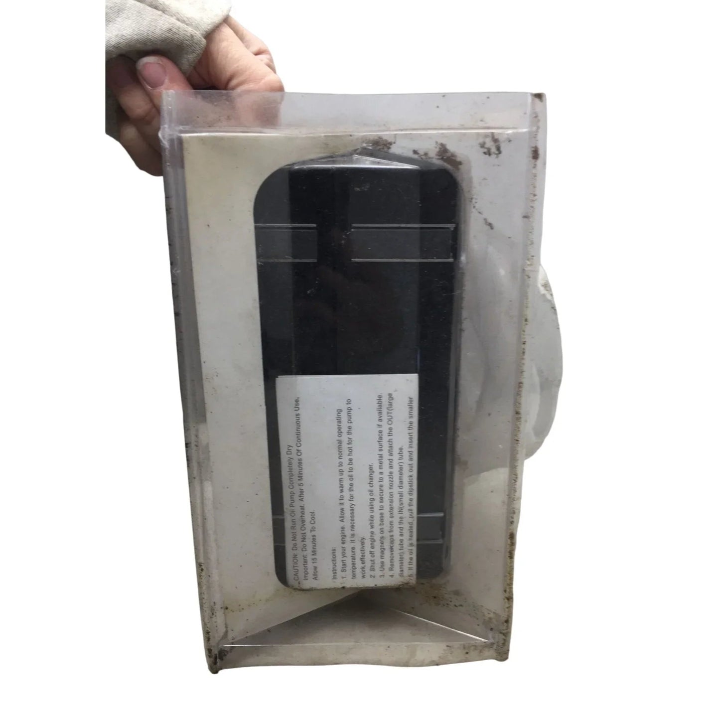 12V Oil Changer - Wired Battery Clips/Magnetic Bottom - New in Package - overtons - Auto Part - A+ Stuff