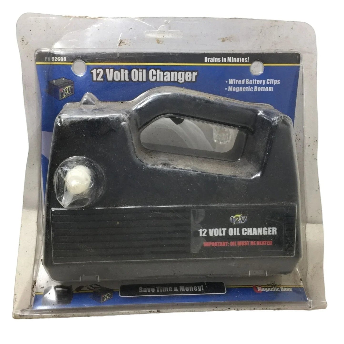 12V Oil Changer - Wired Battery Clips/Magnetic Bottom - New in Package - overtons - Auto Part - A+ Stuff