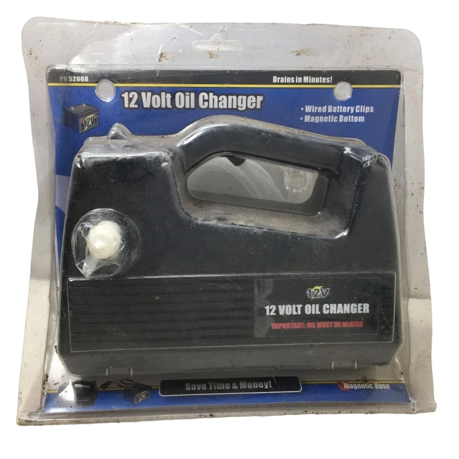 12V Oil Changer - Wired Battery Clips/Magnetic Bottom - New in Package - overtons - Auto Part - A+ Stuff