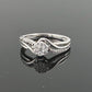 1/4 Carat Natural Diamond Small Bloom Flower Cluster Promise Ring Size 7.25