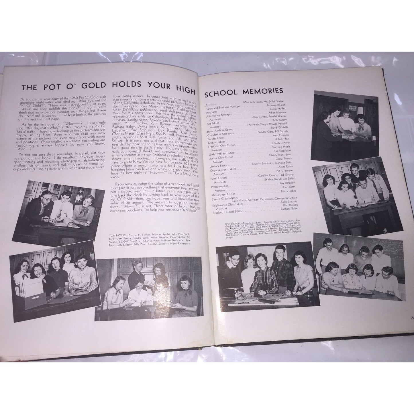 Vintage 1950 Devilbis High School Toledo Ohio Yearbook