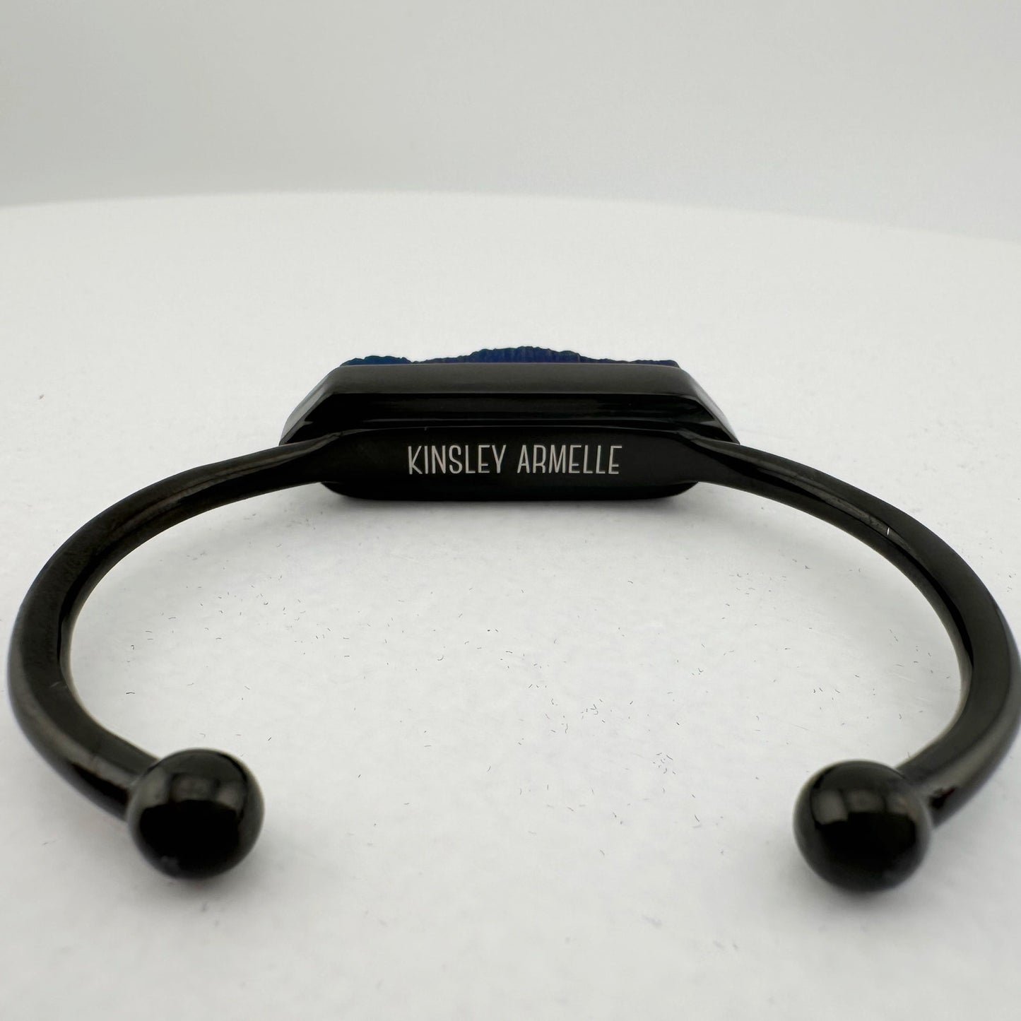 Black Ondine Blue Quartz Bangle Bracelet