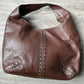 Michael Kors Brown Leather Studded Hobo Bag - Beautiful!