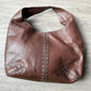 Michael Kors Brown Leather Studded Hobo Bag - Beautiful!