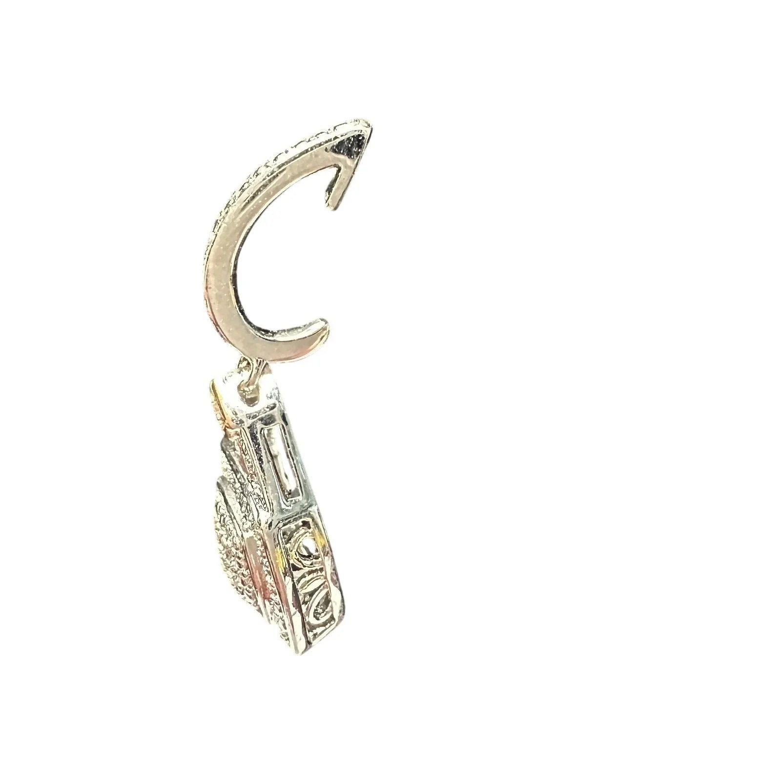 1/4 Carat Diamond Cushion Cut Dangle Earrings - Rhodium Plated Brass - Unbranded - Earrings - A+ Stuff