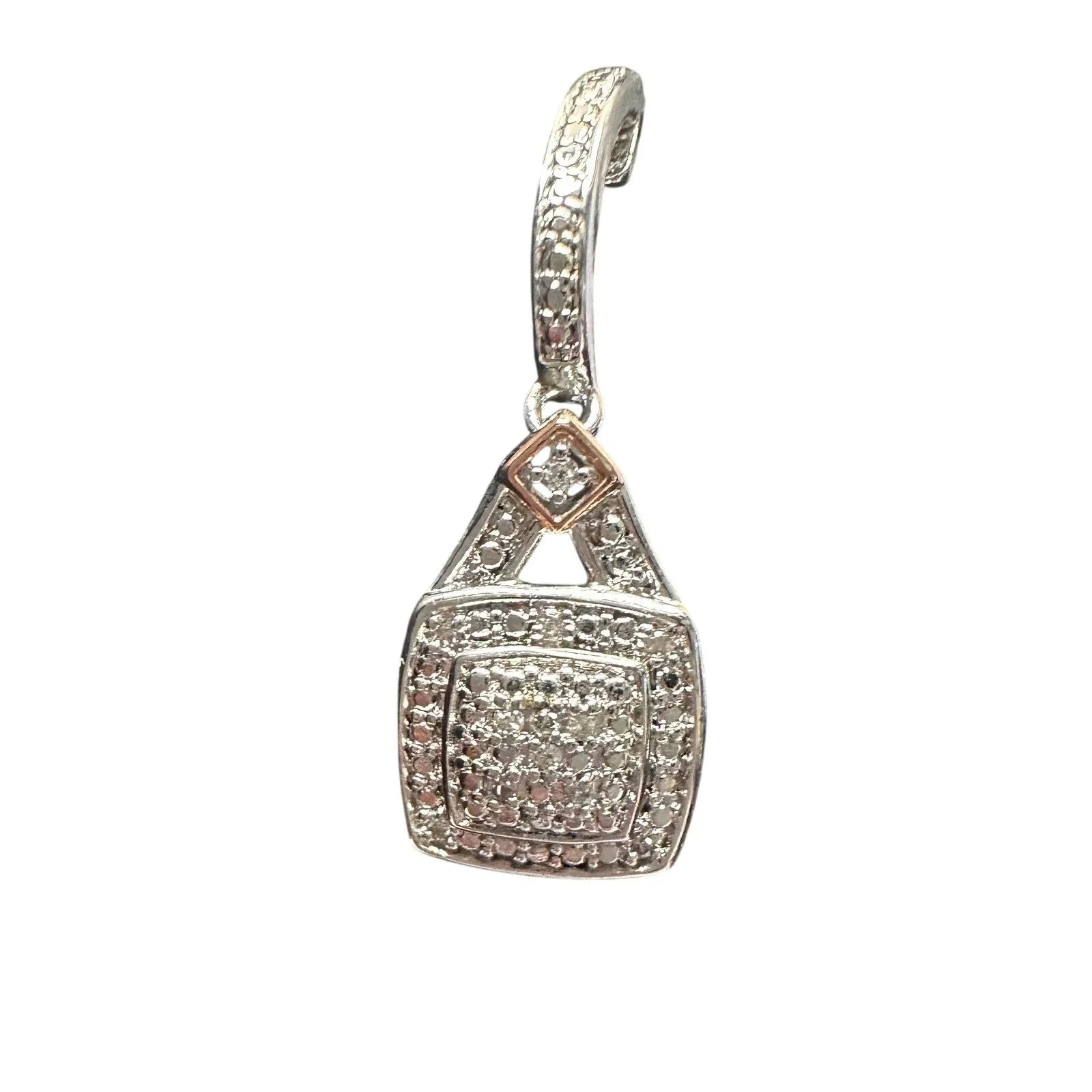 1/4 Carat Diamond Cushion Cut Dangle Earrings - Rhodium Plated Brass - Unbranded - Earrings - A+ Stuff