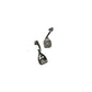 1/4 Carat Diamond Cushion Cut Dangle Earrings - Rhodium Plated Brass - Unbranded - Earrings - A+ Stuff