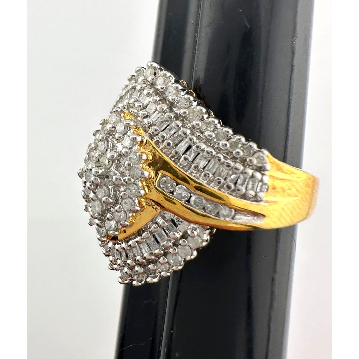 1/2 Carat Marquise Lab Created Diamond Ring with Gold Plating Size 7.25-7.5 A+ Stuff  A+ Stuff