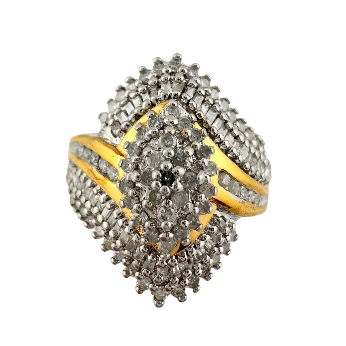 1/2 Carat Marquise Lab Created Diamond Ring with Gold Plating Size 7.25-7.5 A+ Stuff  A+ Stuff