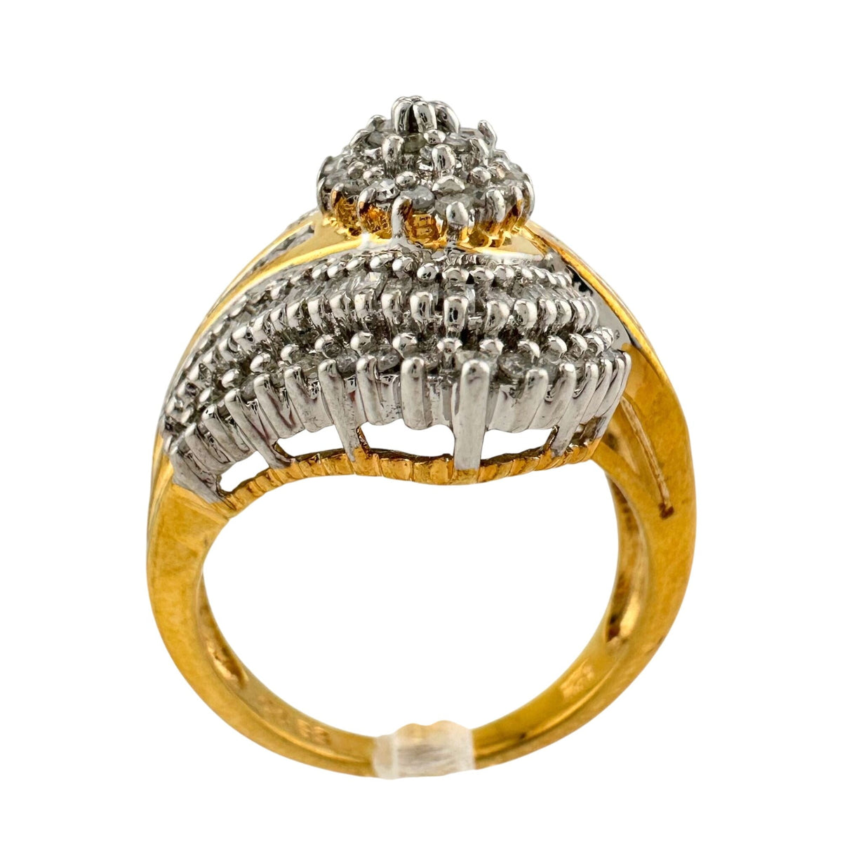 1/2 Carat Marquise Lab Created Diamond Ring with Gold Plating Size 7.25-7.5 A+ Stuff  A+ Stuff
