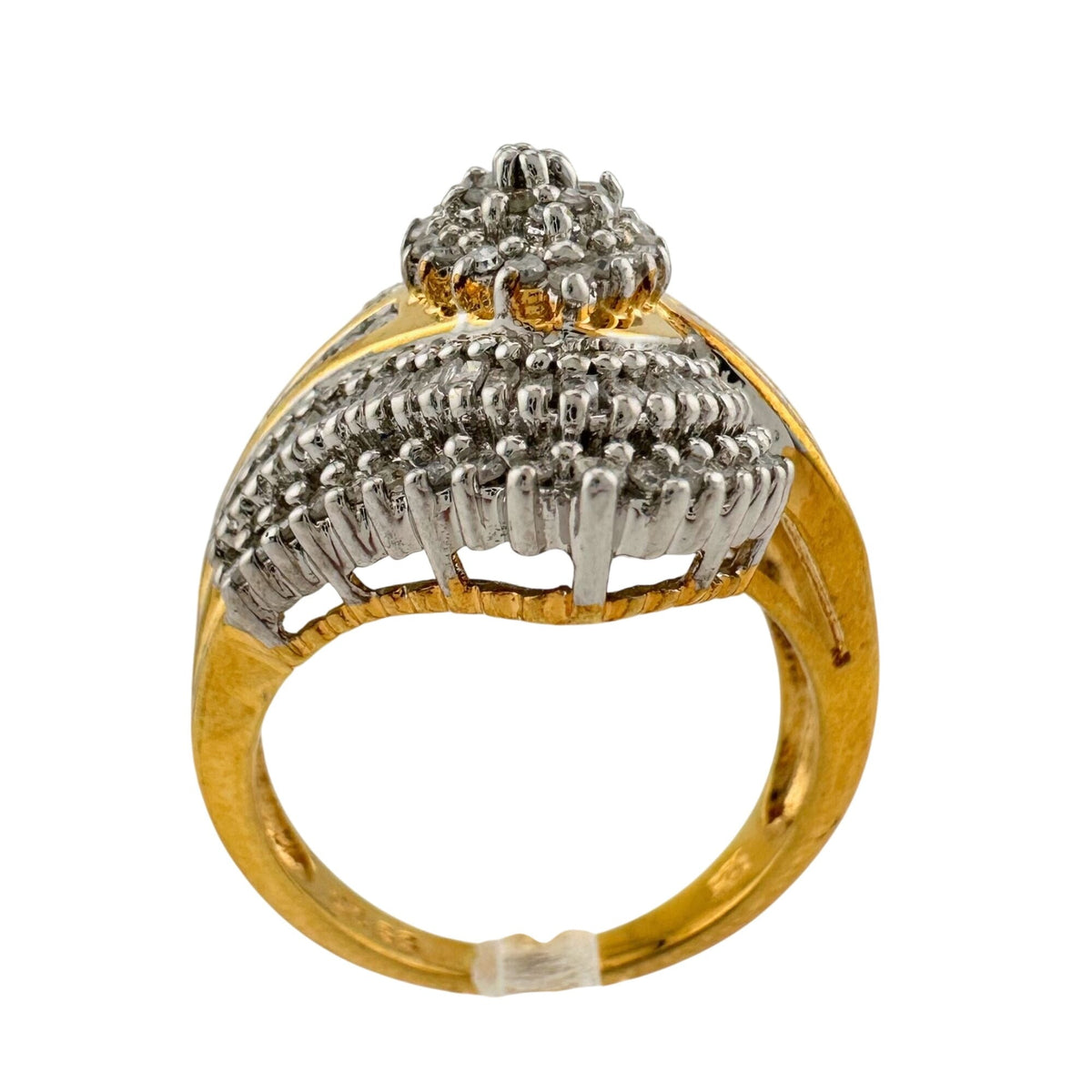 1/2 Carat Marquise Lab Created Diamond Ring with Gold Plating Size 7.25-7.5 A+ Stuff  A+ Stuff