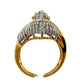 1/2 Carat Marquise Lab Created Diamond Ring with Gold Plating Size 7.25-7.5 A+ Stuff  A+ Stuff